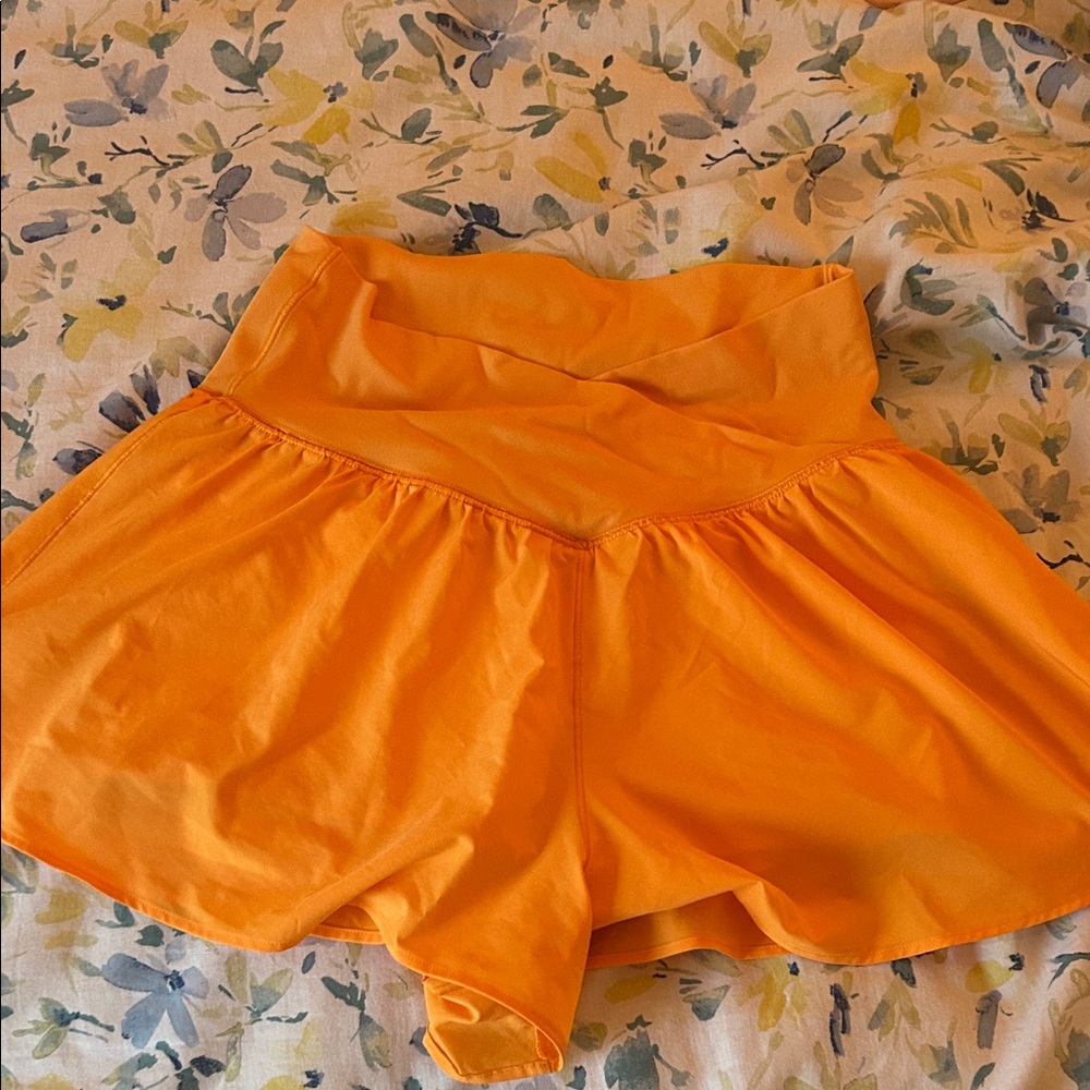 Aerie Vibrant Orange Athletic Shorts